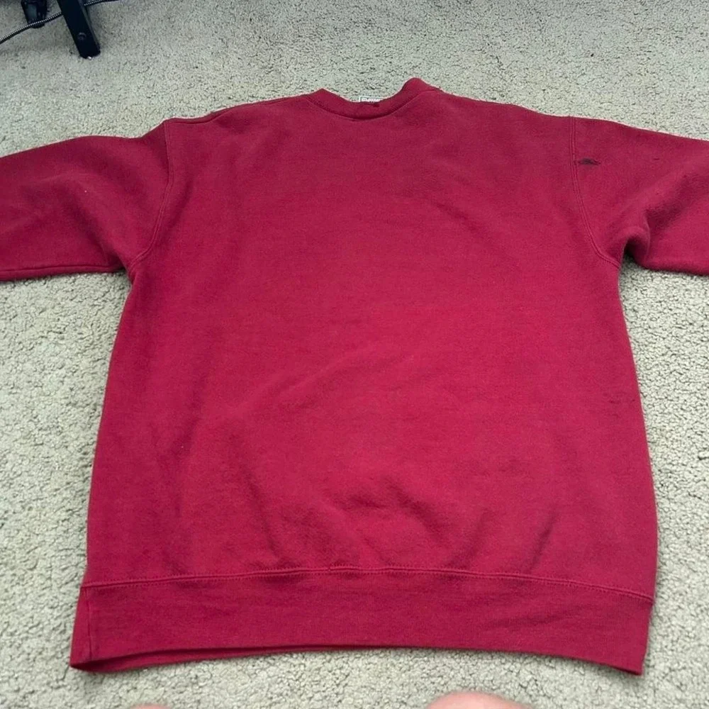 Burgundy and black vintage Lee Heavyweight moms horsegrooming crewneck sweatshir